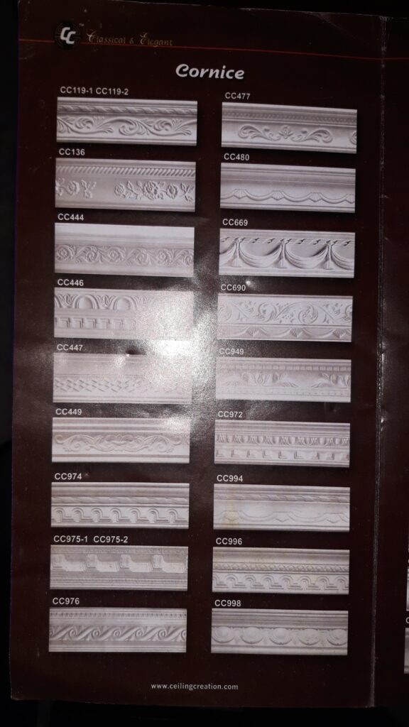 Gypsum Cornice Design